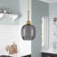 Luminaires suspendus en verre à intensité variable 1 lumière Stenson Farmhouse