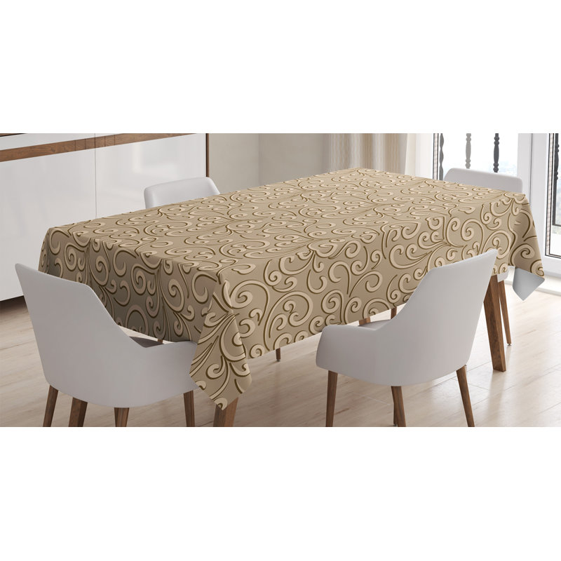 Baroque Floral Swirls Damask Classic Victorian Style in Retro Antique Background Tabletop