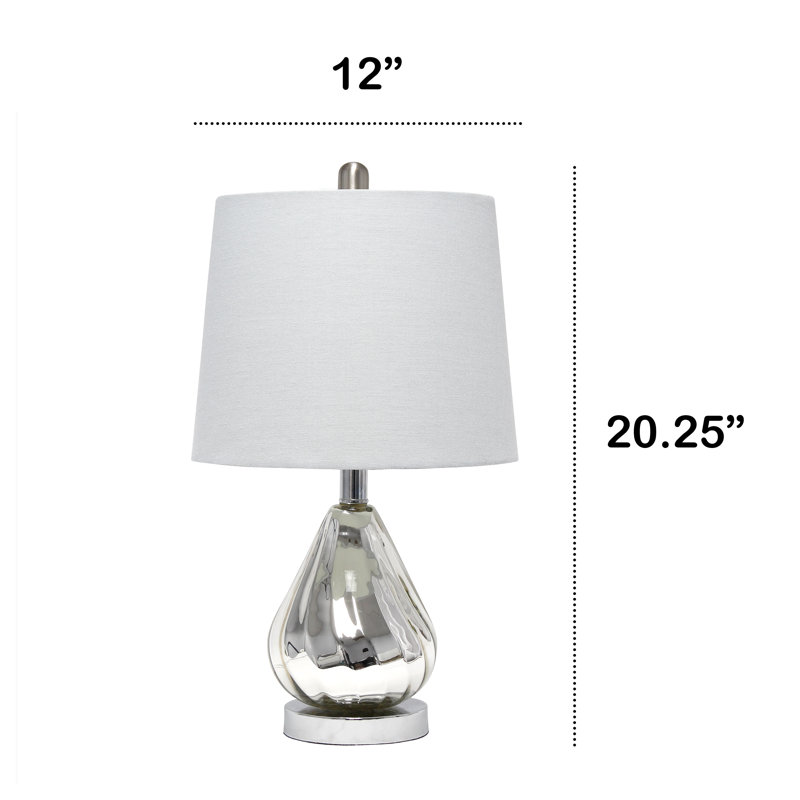 Tarkan   Glass Table Lamp, Gray