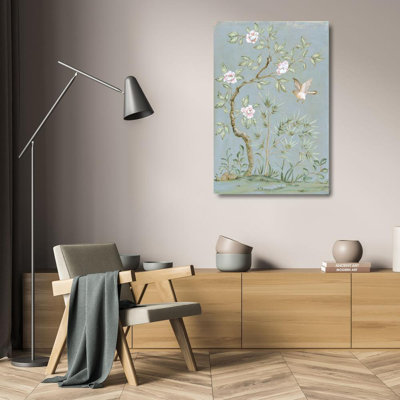 Winston Porter Purinton, art sur toile tendue de la galerie Julia: Spring Mural II - bleu