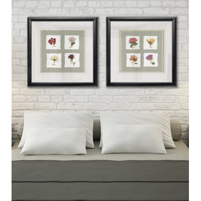 " Pressed Blooms I " 2 - Pieces