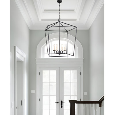Luminaire suspendu géométrique noir 6 lumières