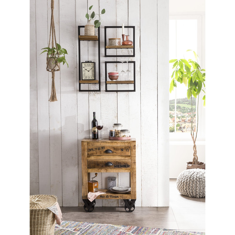 Kym Solid Wood 60cm W 2 - Drawer Chest of Drawers