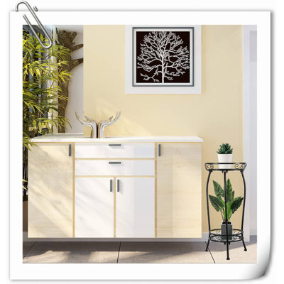 Support à plante pour l'intérieur et l'extérieur (grands supports pour plantes stables en métal antirouille) Support à plantes à 2 niveaux pour support à plantes à 2 niveaux 27,1 pouces