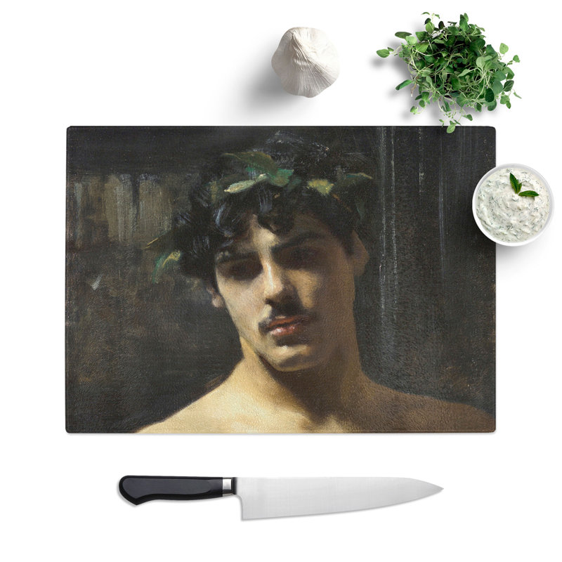 Man Wearing Laurels by John Singer Sargent Chopping Board, 0.4cm H x 20cm W x 28.5cm L