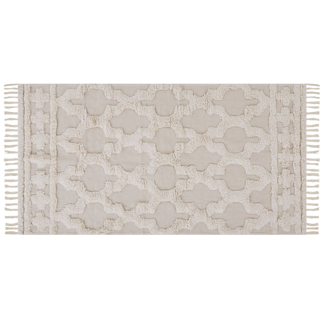 Teppich Suluova aus Baumwolle in Beige