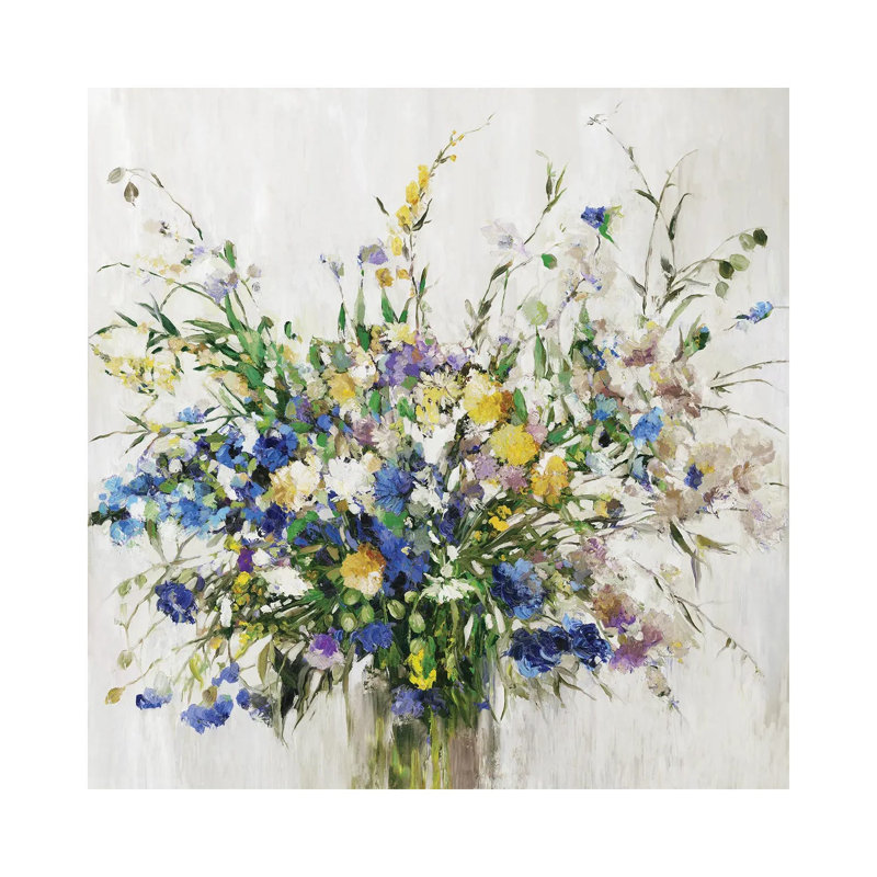 Wild Flower Bouquet by Asia Jensen - Wrapped Canvas Gallery-Wrapped Canvas Giclée, 93.98 cm H x 93.98 cm W x 3.175 cm D