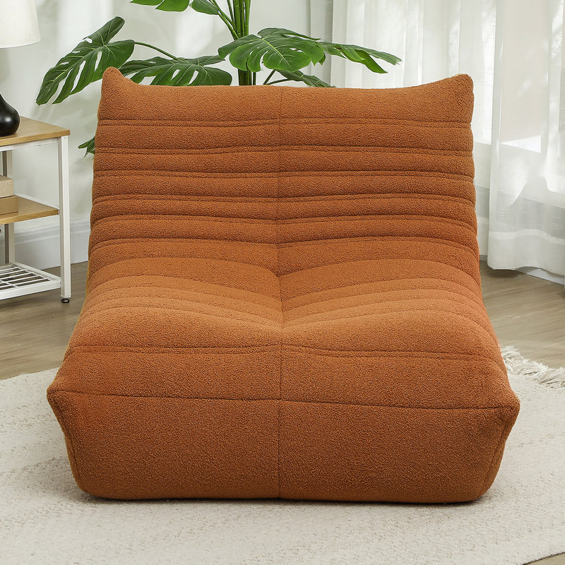 Fauteuil à billes, canapé à billes avec mousse haute densité pour la chambre à coucher, brun, Brun