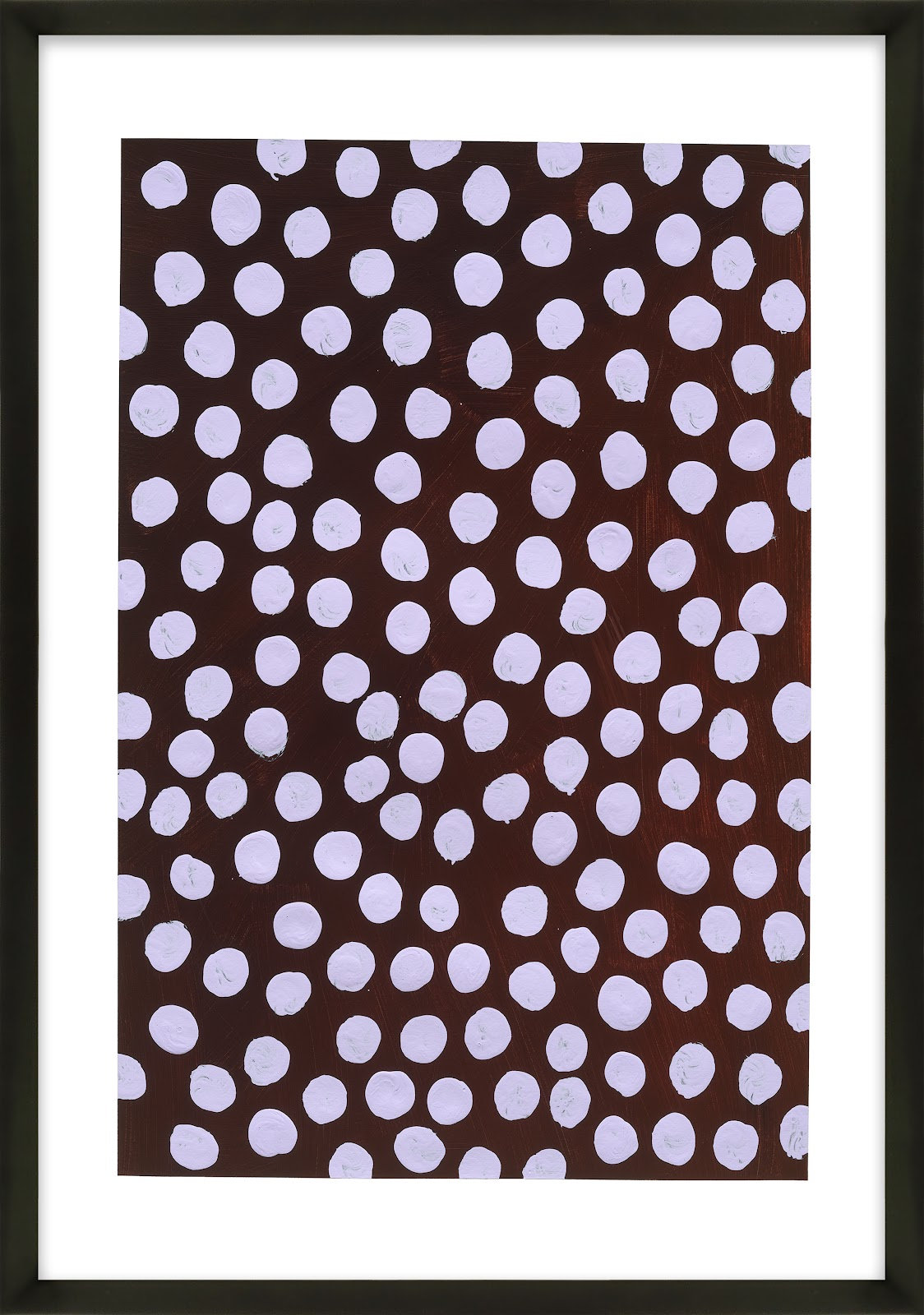 Lilac On Maroon by Michela Sorrentino, Black, 38" H x 26.5" W x 1.25" D