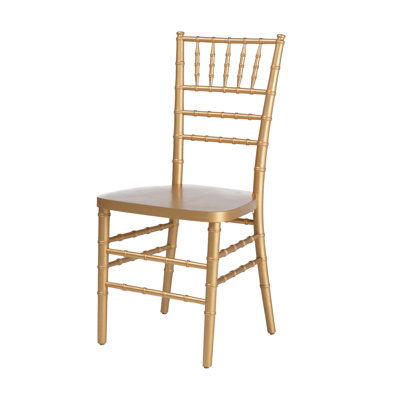 Chaise d'appoint empilable en bois massif Hannigan