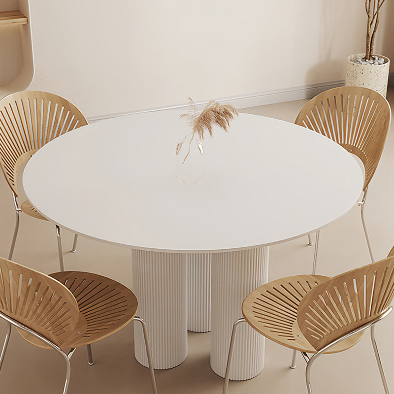 Petite table de salle à manger de style crème, H 29,5 po x L 53,1 po x l 53,1 po