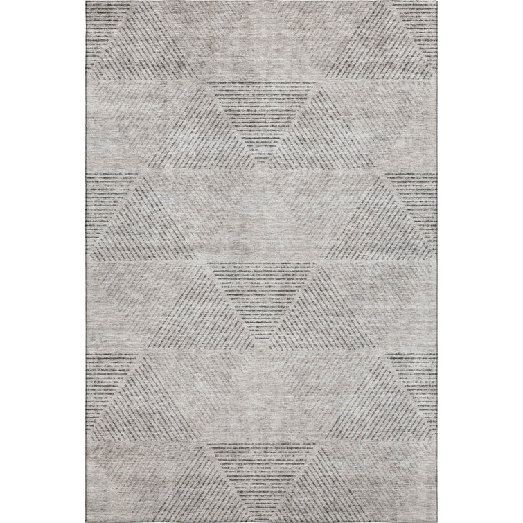 Premium Machine Washable Prisco Taupe Rug