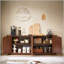 Armoire de rangement élégante à motif de vagues avec tablettes réglables et portes à ressorts, parfaite pour les maisons modernes.-2031615306