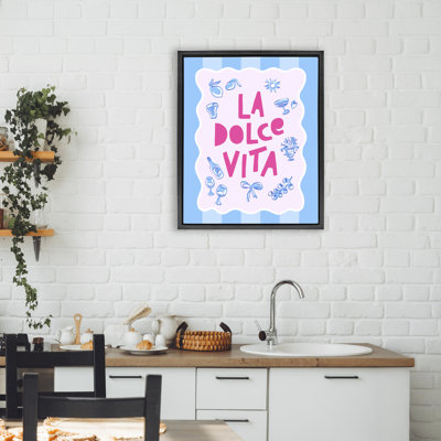 La Dolce Vita Blue Pink Floating Frame, design by Dominique Vari