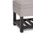 Cosmopolitan 44"W Linen Look Transitional Storage Ottoman Bench with Tufted Lift-Top and Open Shelf-1596693189