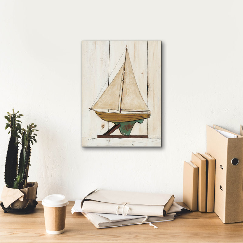 Toile épique Graffiti «Pond Yacht 1» par David Carter Brown, 12 po x 16 po