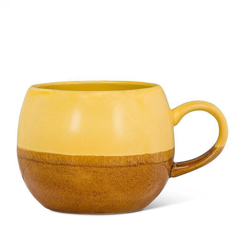 Tasse boule, Brun / jaune