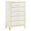 Commode blanche 5 tiroirs Chesney
