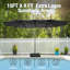 15Ft X 9Ft Patio Double-Sided Umbrella With Base & Crank, Extra Large Rectangular Outdoor Umbrella For Patio, Lawn & Garden-5442340