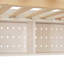 Structure de lit double pleine grandeur avec garde-robe intégrée, bureau d'étude, tablettes et lumières de rangement, conception peu encombrante-338892600