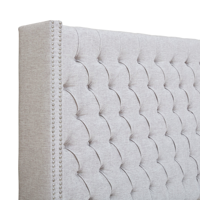 Upholstery Headboard Grey Queen, Gray