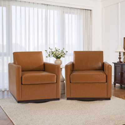 Upholstered Swivel Armchair