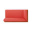 Table basse en bois rouge et bois, coussins en tissu hydrofuge, lambris, l 58,43 po, table assortie 29,50 po