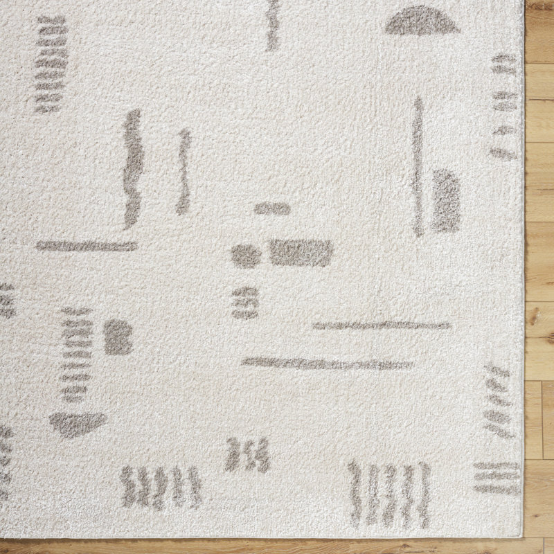 Machine Washable Shaggy Boho Medium Grey Area Rug, Rectangle 120 x 170cm