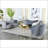 Grey And Gold Upholstered Sofa