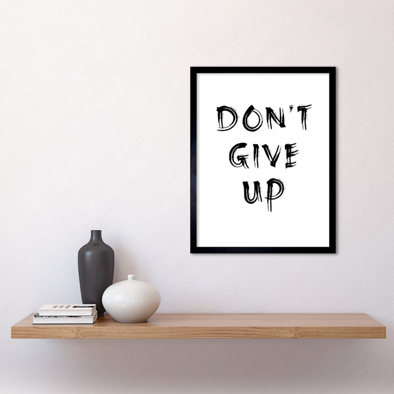 Gym Inspiration Don't Give up Exercise Work Out Motivation Living Room Aesthetic 1 Piece Single Picture Frame Wall Art
