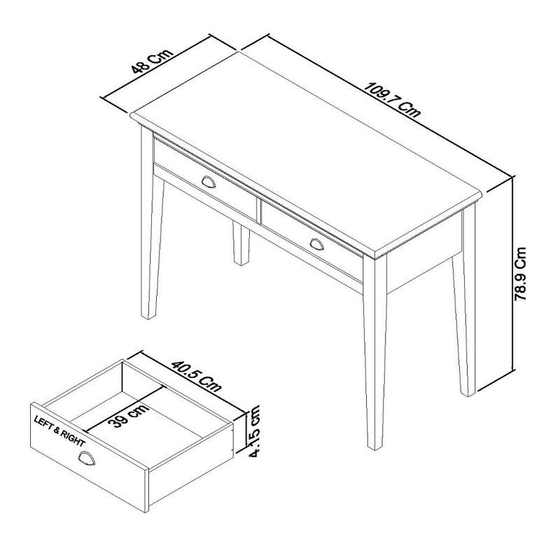 Ziggy Dressing Table, White