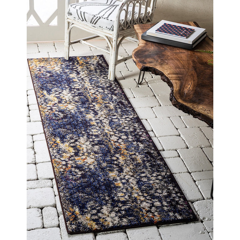 Ellarae Abstract Indoor Rug, Runner 2'7" x 10'