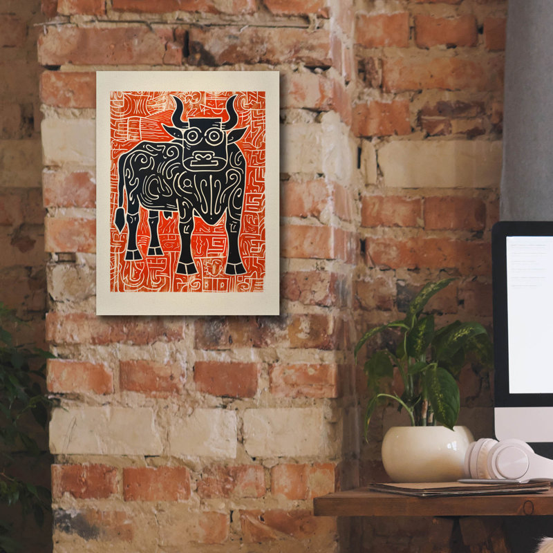 Toile épique Graffiti «Taurus No 1» par Andreas Magnusson, 26 po x 34 po, H 16 po x l 12 po x P 0,75 po