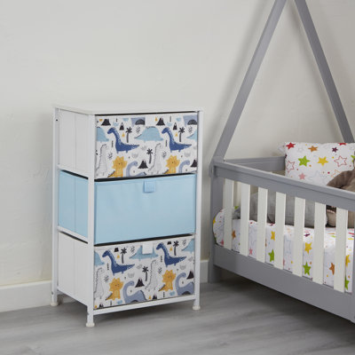 Dinosaur 3 Drawer Kids Storage Chest