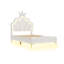 3' Single Upholstered Princess Bed with LED Light-1537799811