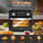 11QT Compact Air Fryer Toaster Oven - 2 Slice, Countertop, Warm, Broil, Toast, Bake, Oil-Free, 60-Minute Timer, 1000W, Black | Gift Idea