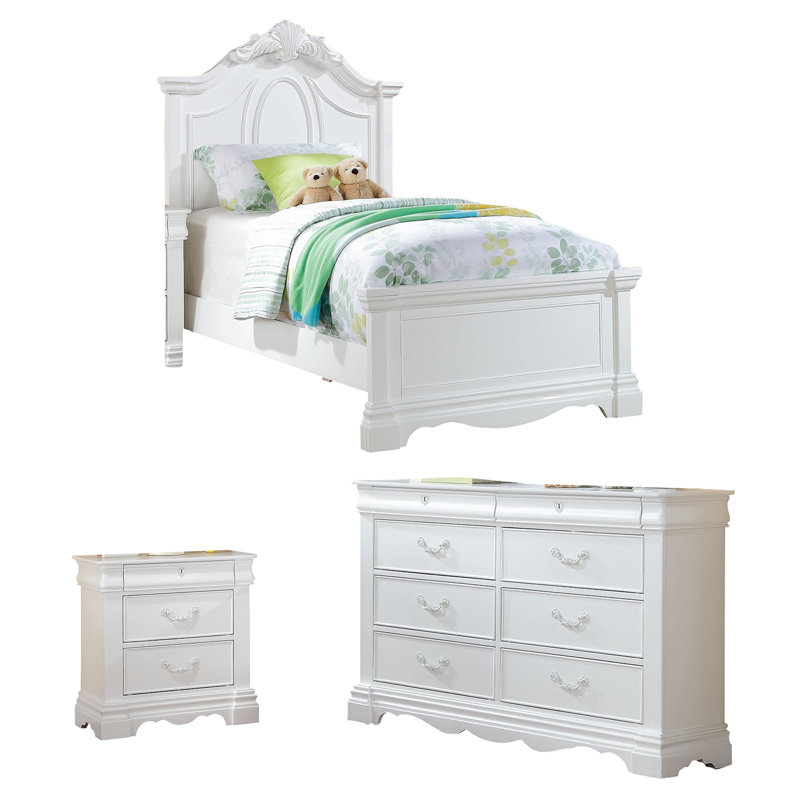 Ensemble de chambre configurable avec lit à panneaux Janice