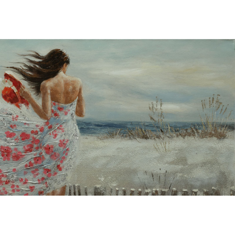 Hand -painted acrylic painting of enveloping wind