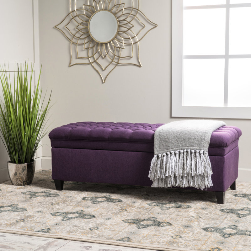 OTTOMAN DE RANGEMENT JULiana, Mauve