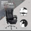 Chaise de bureau en microfibre Vinsetto, chaise d'ordinateur à haut dossier avec massage à 6 points, chaleur, hauteur réglable et repose-pieds rétractable