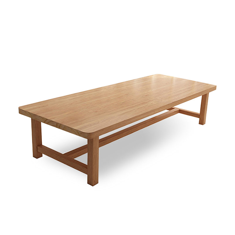 Bureau rectangulaire en bois massif Burlywood, H 29,53 po x l 94,49 po x P 39,37 po
