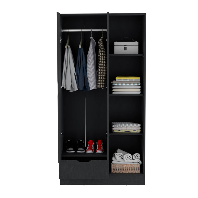 Armoire Dover, chambre à coucher, Noir