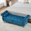 Banc de rangement en velours doux avec boutons en cristal et 1 coussin-247126426