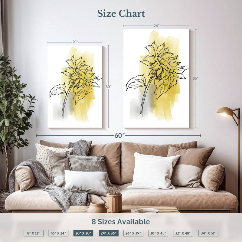 Harnek botanique en gris I, H 36 po x l 24 po