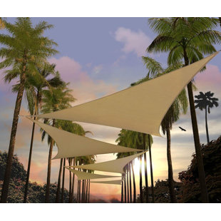 Voile d'ombrage Amigo Triangle 200 GSM, 95% de protection contre les rayons UV