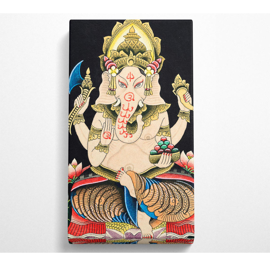 Rossa Hindu Gott Ganesha 2 - Kunstdrucke auf Leinwand