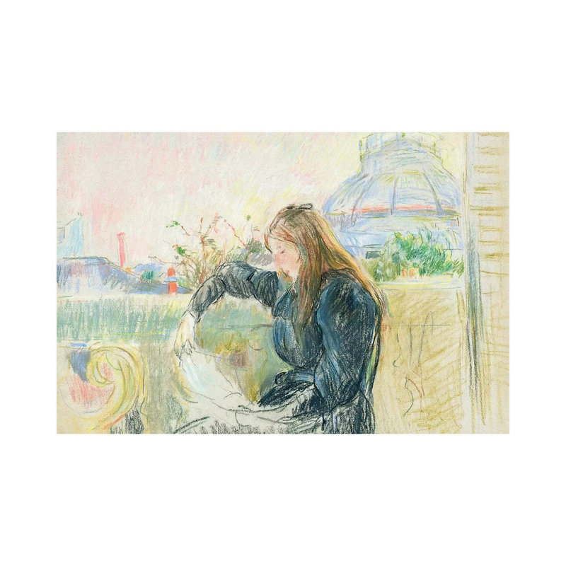 On The Balcony, 1893 by Berthe Morisot - Wrapped Canvas Painting, 20.32 cm H x 30.48 cm W