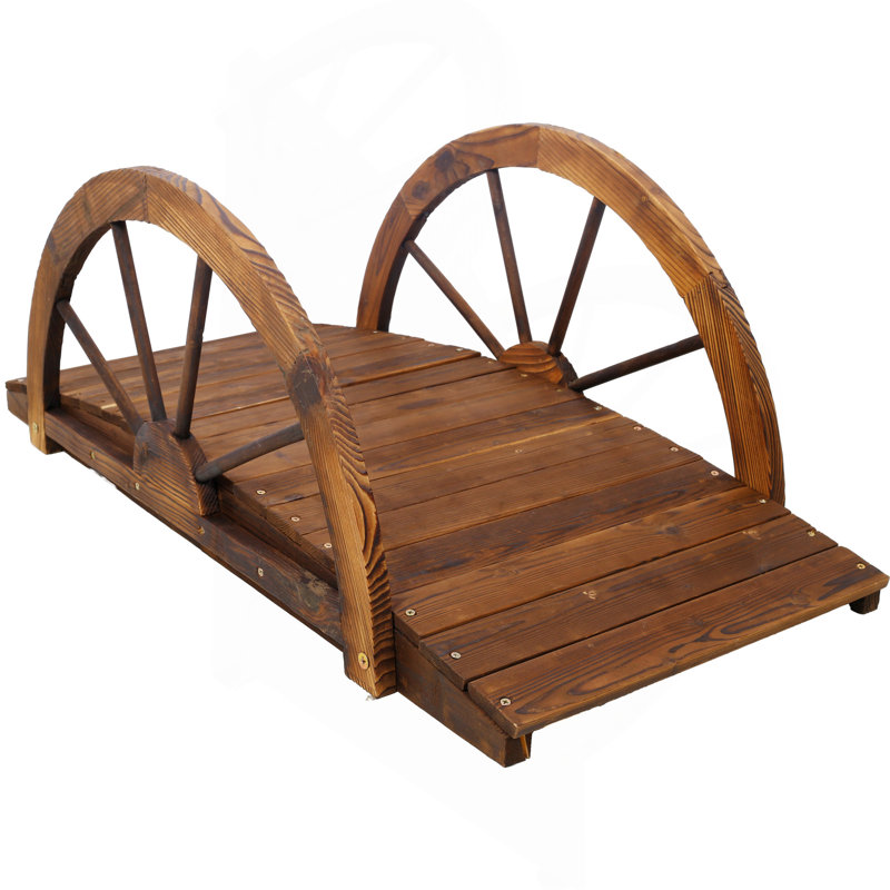 Passerelle de jardin en bois 3,3 pi
