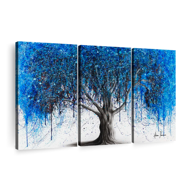 " Blue Moonlight Tree ", 32" H x 50" W x 1.25" D