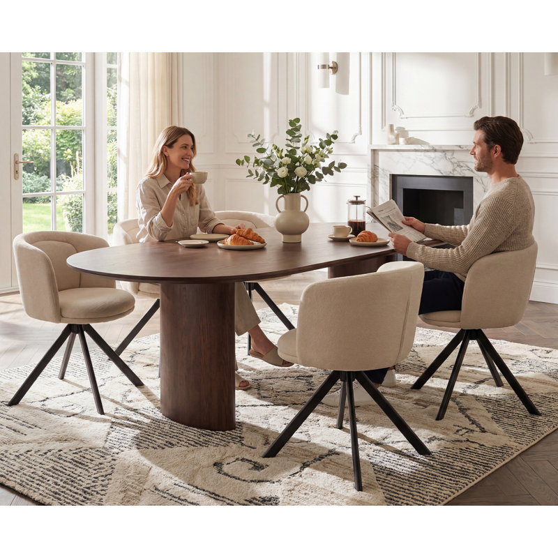 48cm H Upholstered Side Chair, White, 4